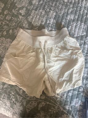 CALIA Women’s Casual Drawstring Shorts in Off-White